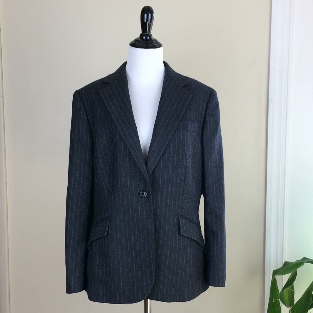 {Brooks Brothers} Wool Gray pinstripe Blazer